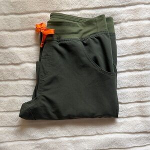 Figs Moss Green Livingstons with Orange Accent